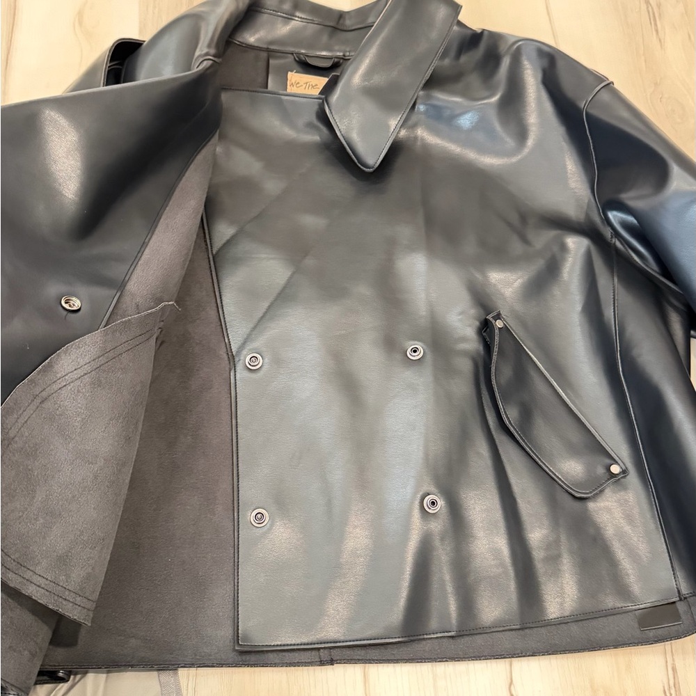 We The Free Black Leather Jacket